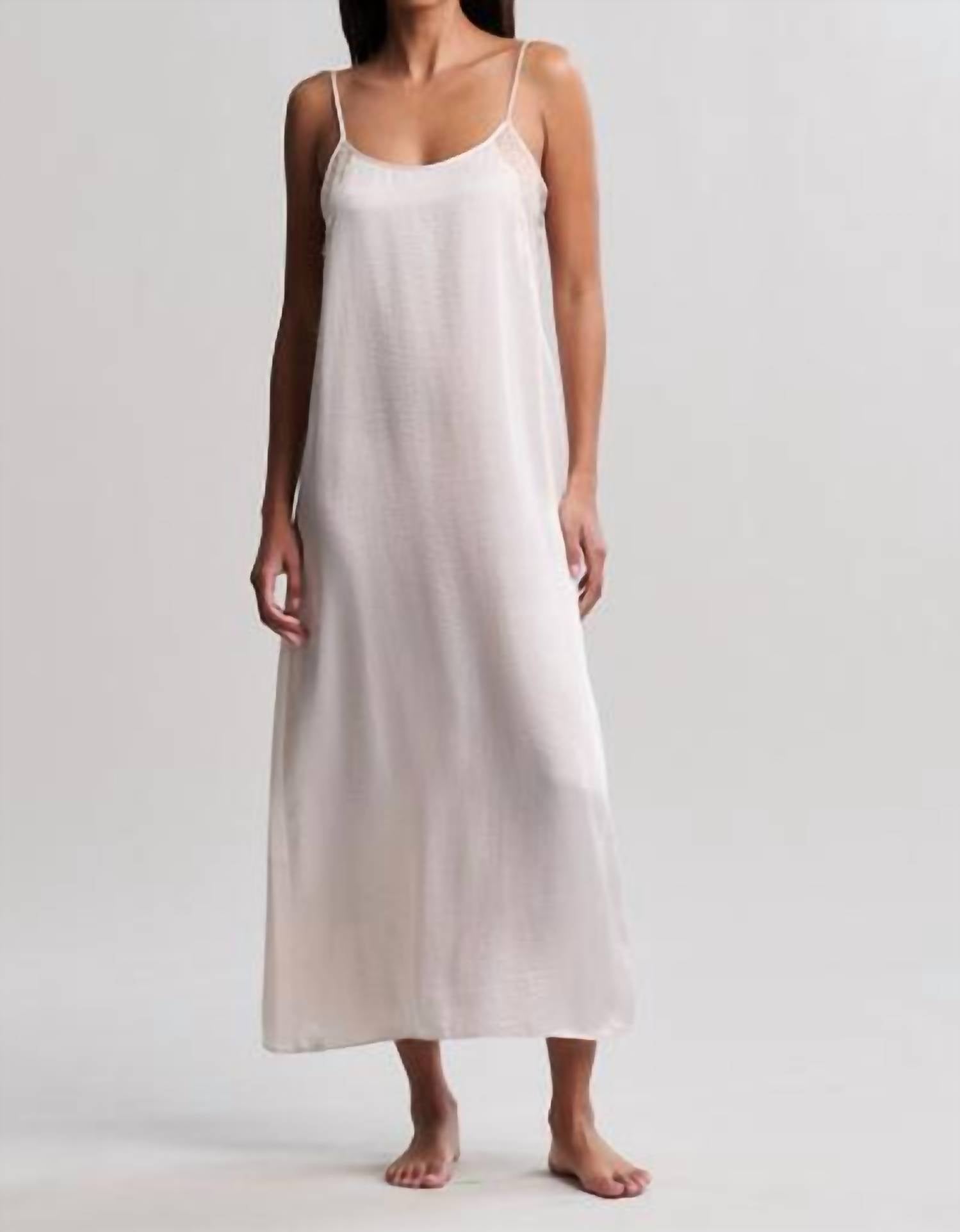 Barefoot Dreams - Liquid Satin Lace Slip Dress