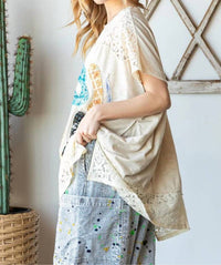 Oli & Hali - Flower Applique Top