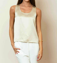 Jessie Liu - Satin Sleeveless Top
