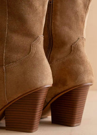 OASIS SOCIETY Women's Barcelona Knee High Boots in latte - women's shoe - detail view