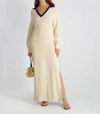 French Connection - Mozart Contrast Texture Knit Maxi Dress