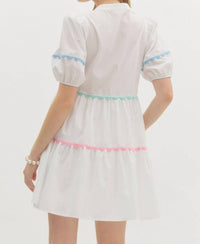 entro Caroline Mini Dress in white - women's dress - view 4