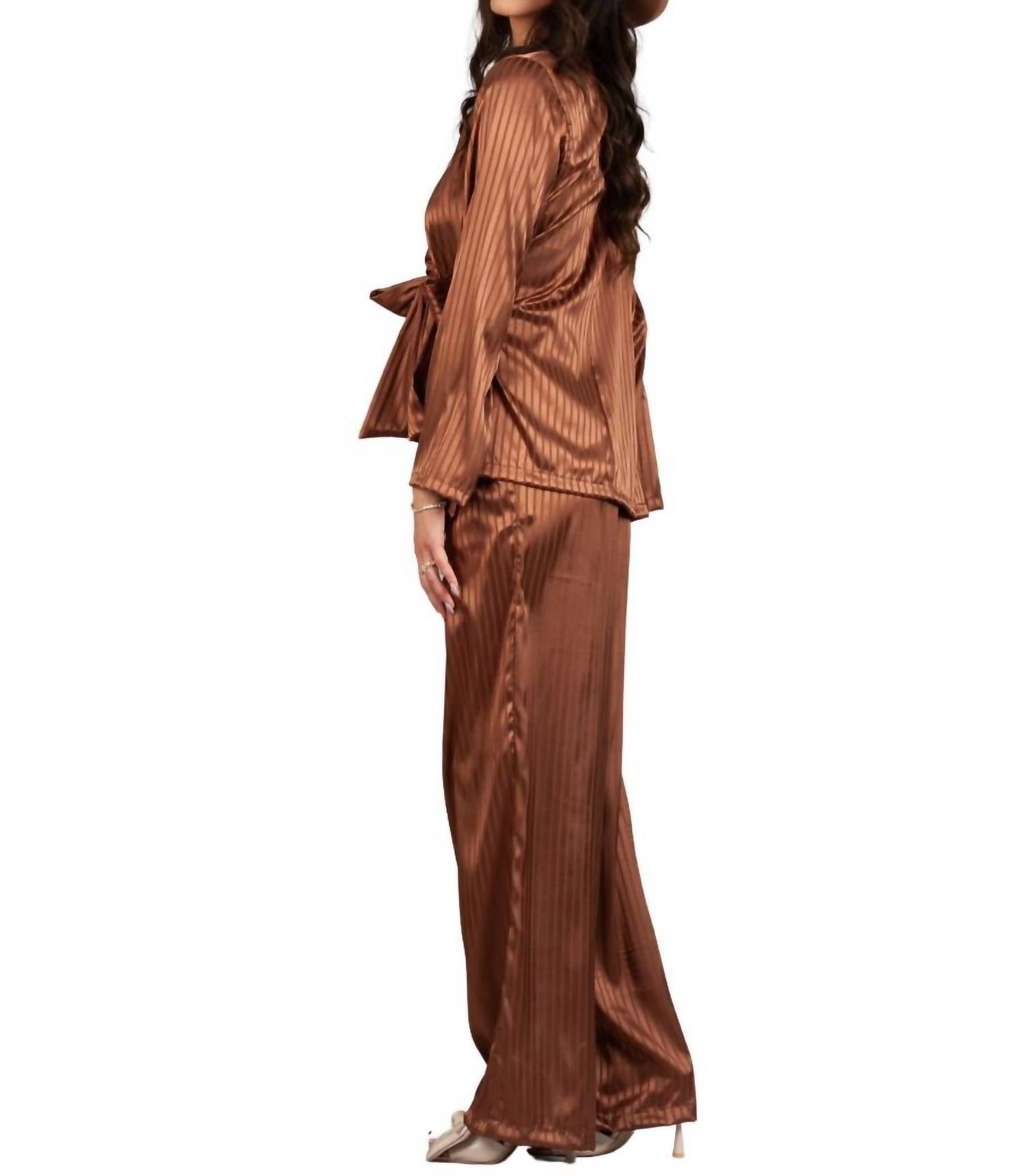Lucca - Paris Satin Wrap Blazer