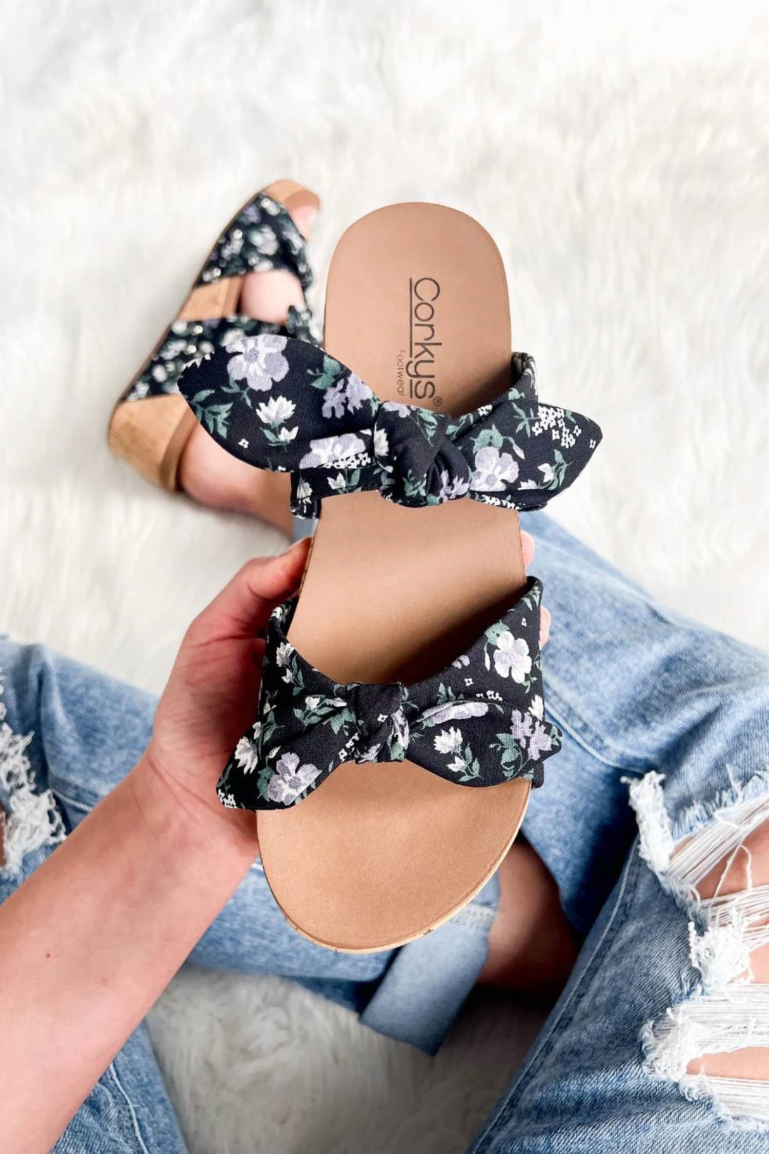 Corkys Footwear - Floral Wedge Sandal