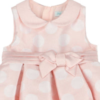 Abel & Lula Girls Jacquard Dots Dress in pastel - kids' dress - alternate view