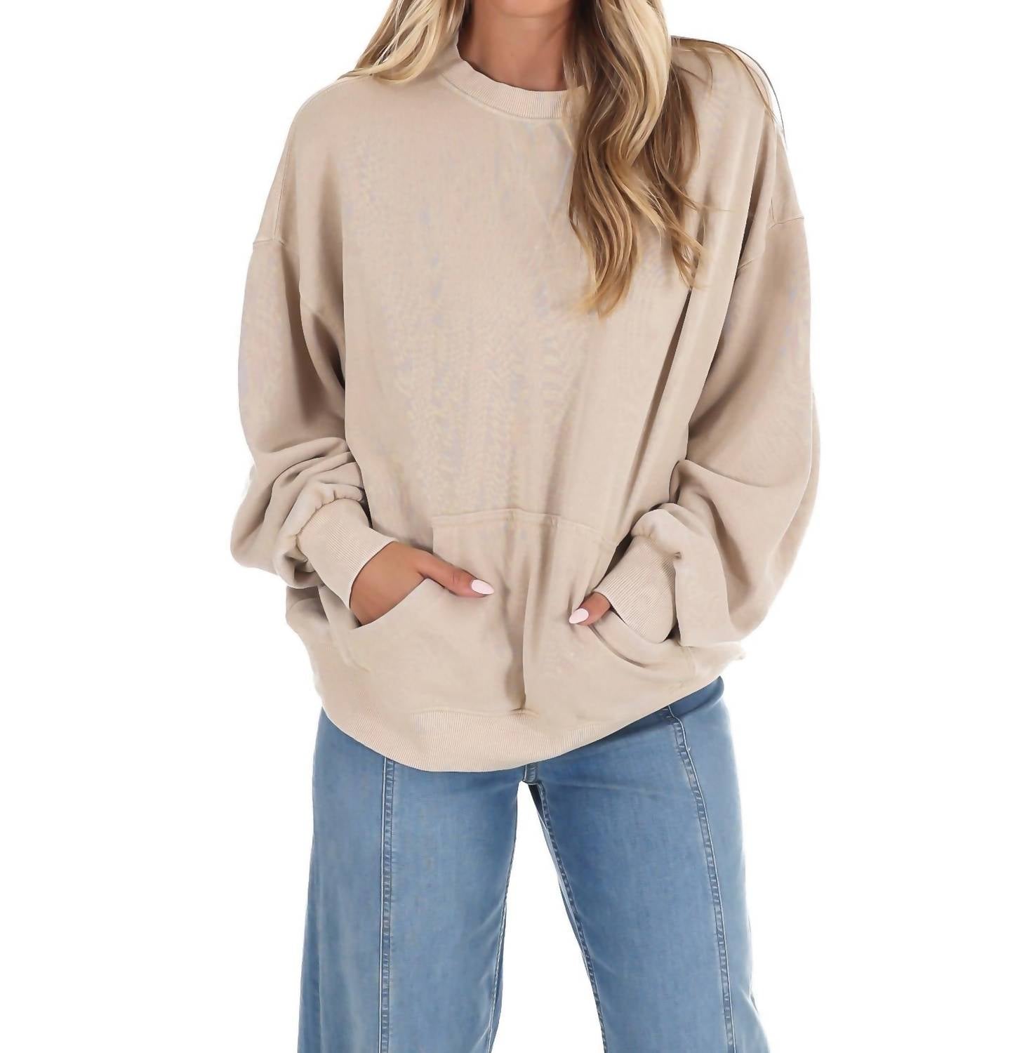 Free People - Slow It Down Long Sleeve Pullover Sweater