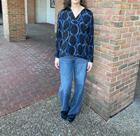 Apny - Half Plaket Pullover Blouse