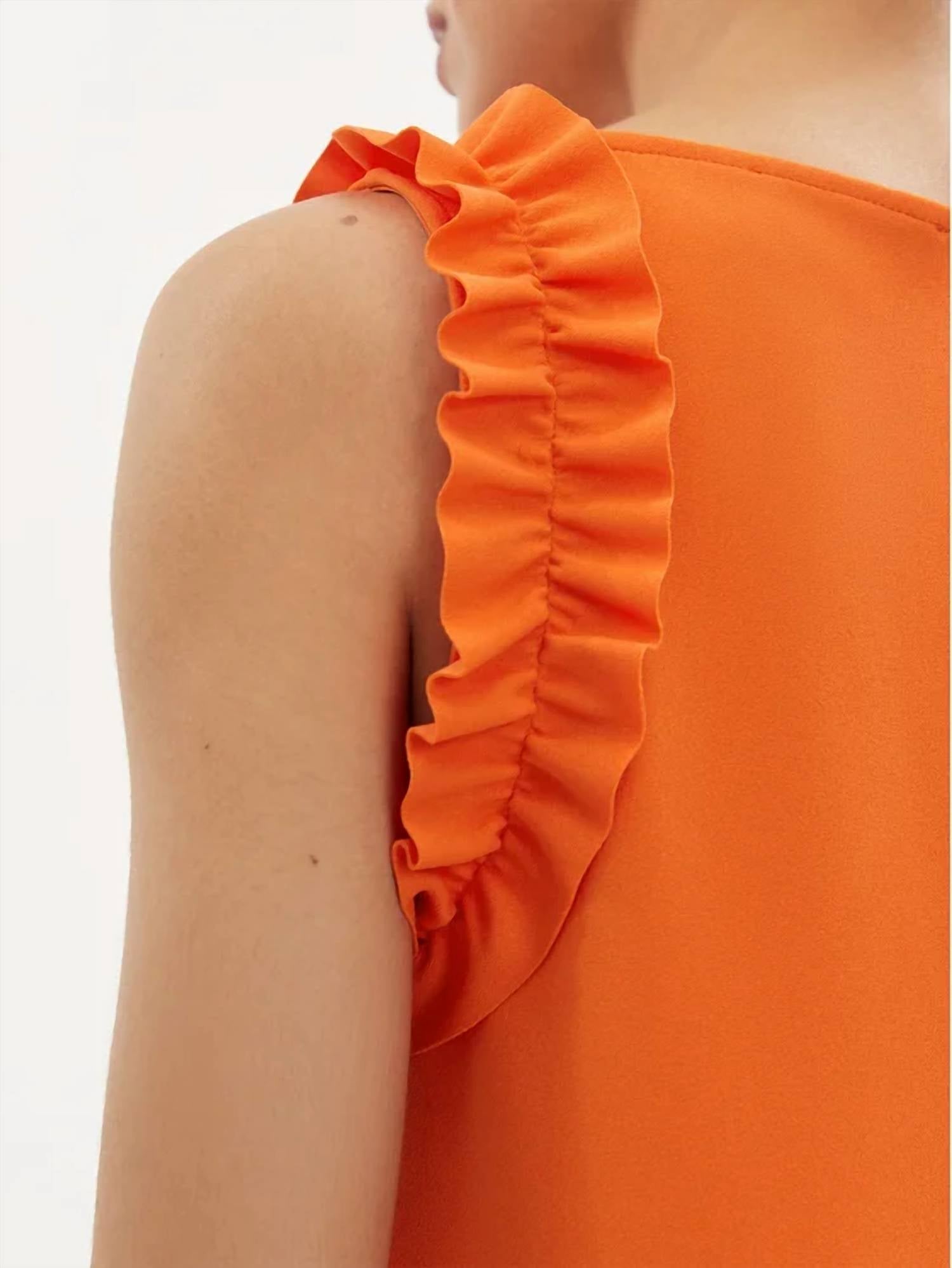 Joseph Ribkoff Sleeveless Shift Dress in orange - women's dress - view 4