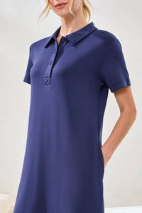 Tribal - Techno Lux Scuba Short Sleeve Polo Dress
