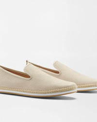 PETER MILLAR Men's Coastal Slip On Shoe in stone - women's sneaker - detail view