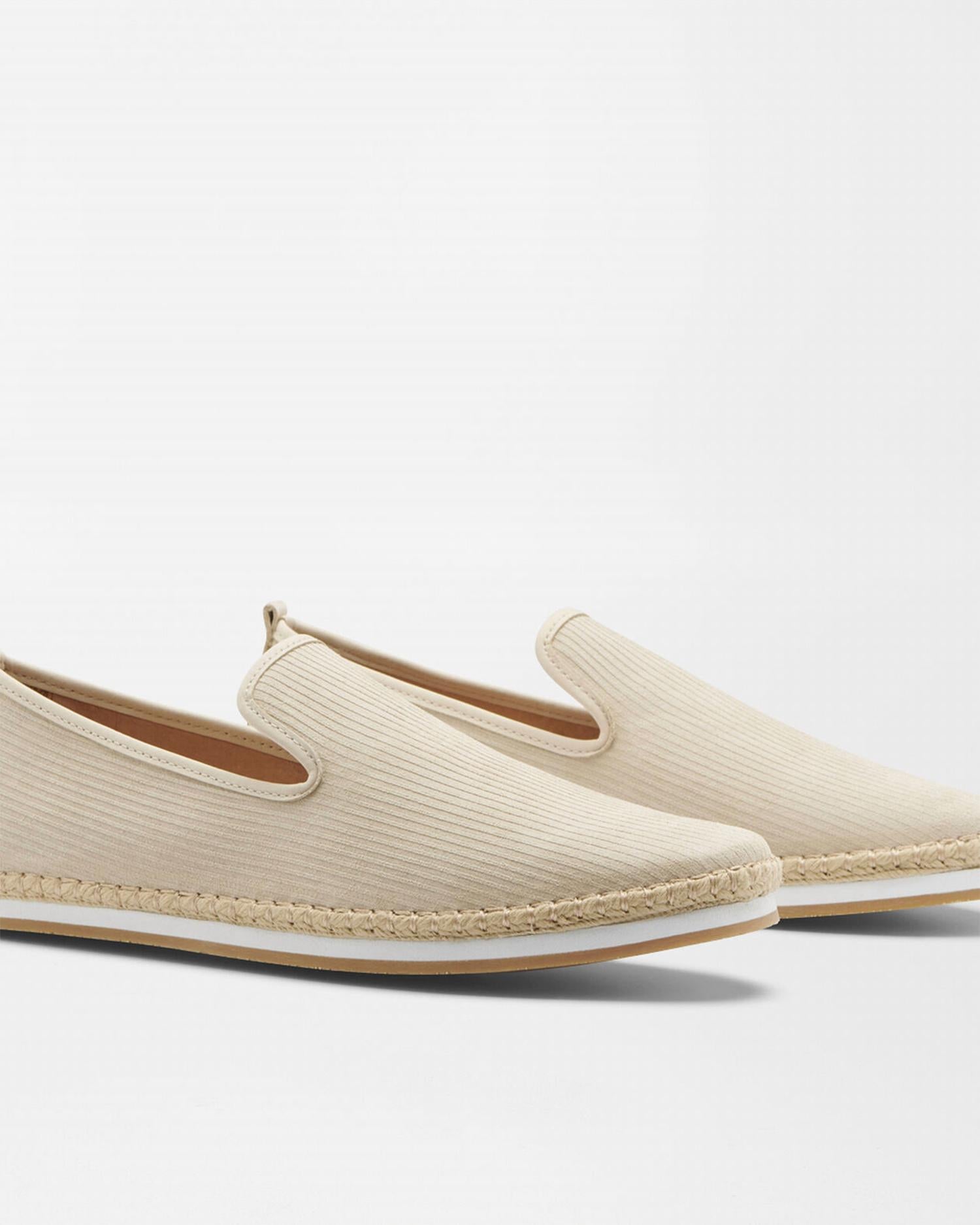 PETER MILLAR Men's Coastal Slip On Shoe in stone - women's sneaker - detail view