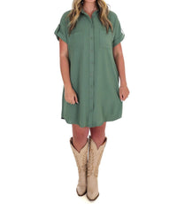 She + Sky - All the Reason Button Up Shirt Dress