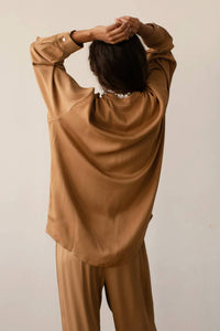Donni. - Satiny Mandarin Shirt
