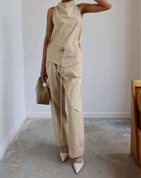 Nomia - Drawcord Pleated Trouser