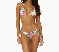 PQ Swim Mita Embroidered Tie Bikini Bottoms in pink - women's swimwear