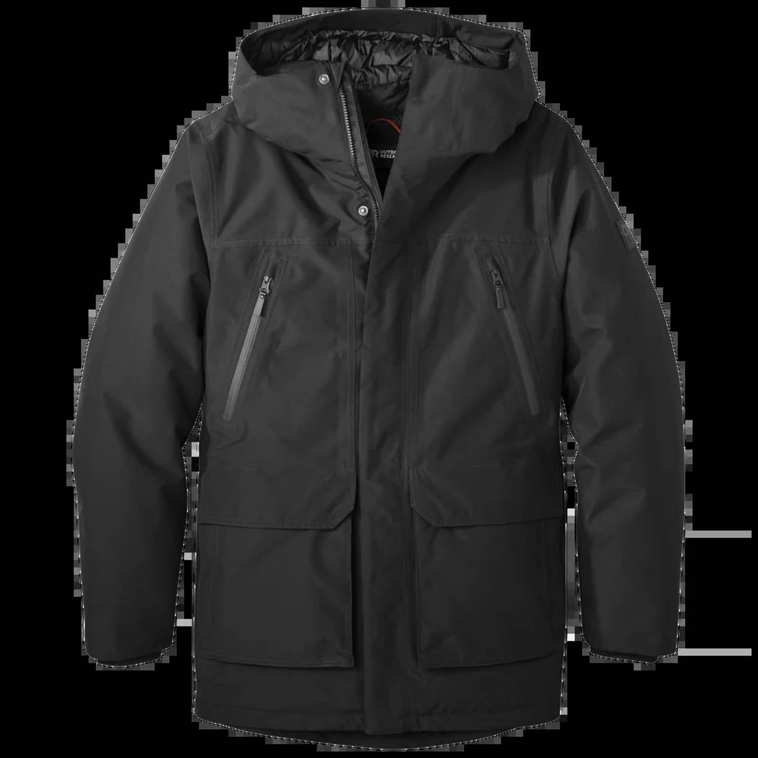 OUTDOOR RESEARCH Men's Stormcraft Down Parka Jacket in black - men's jacket - alternate view