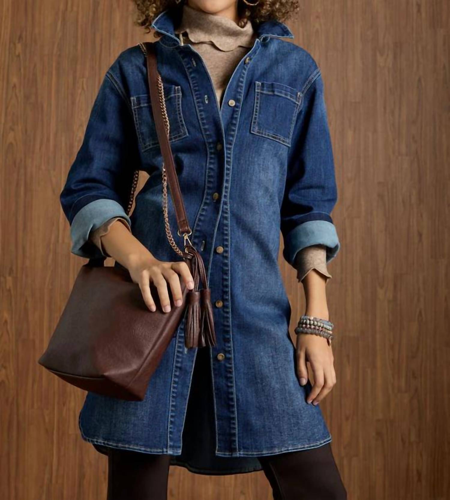 Coco + Carmen - Button Front Long Shacket