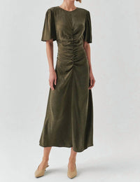 Exquise - Kylee Short Sleeve Draped Dress