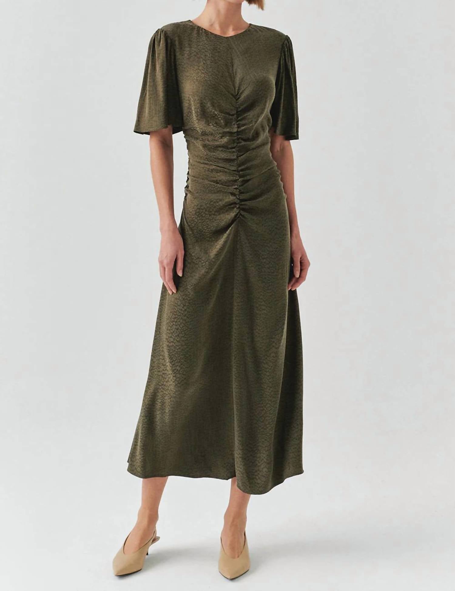 Exquise - Kylee Short Sleeve Draped Dress