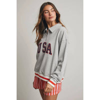 Wishlist - Usa Half-zip Pullover Sweatshirt