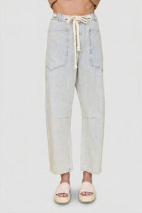 Blu Pepper - Striped Barrel Jeans