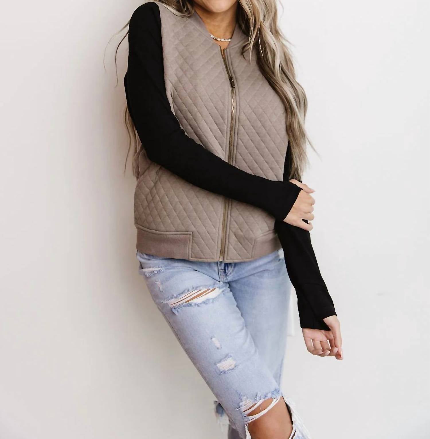 Ampersand Ave - Quilted Bomber Jacket