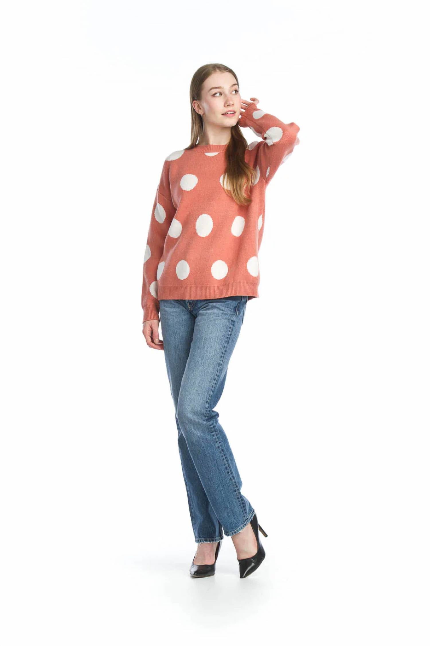 Papillon - Knit Polka Dot Sweater