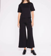 RIPLEY RADER Ponte Knit Wide Leg Pants in black 1 - women's pants