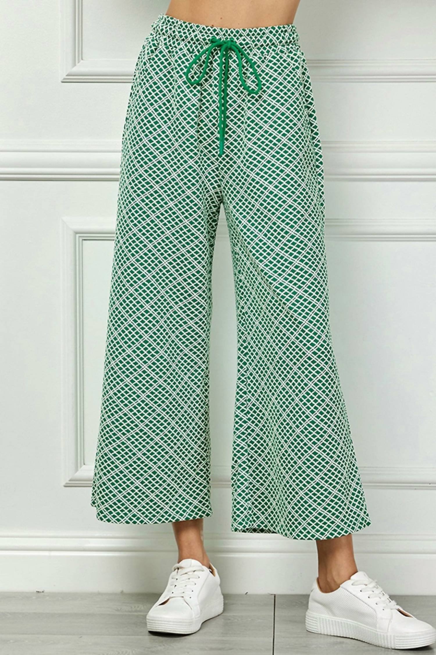 See And Be Seen - Cropped Wide Texture Pants