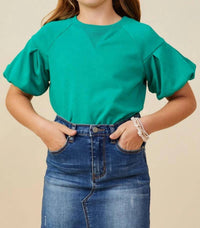 Hayden La - Girls Puff Sleeve Top