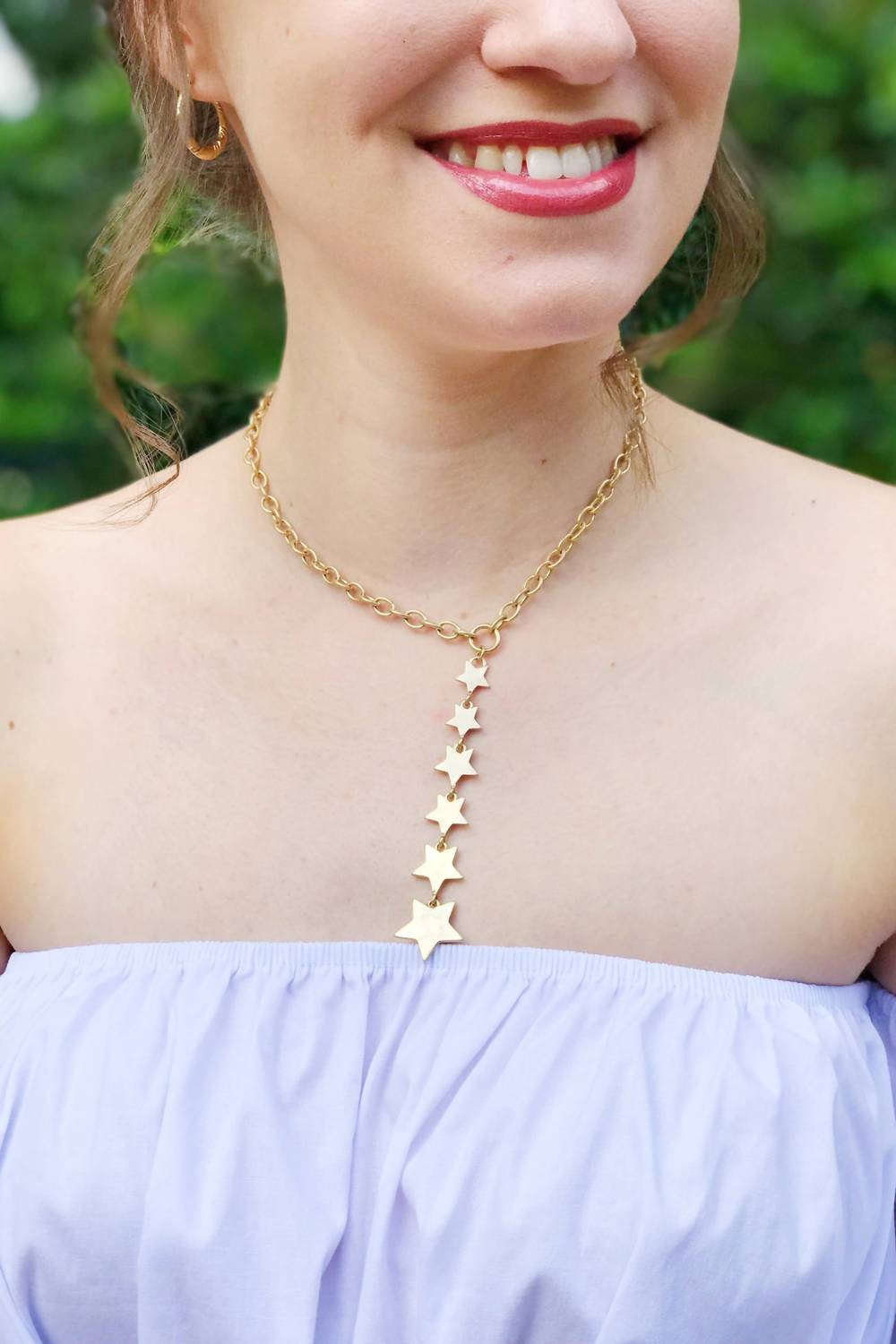 Ellison+Young - Women's Antlia Six-star Cluster Pendant Necklace