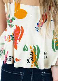 Astr - Alma Tie Front Top