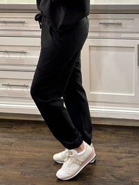Dylan Cropped Cargo Jogger in ranch black - women's pants - alternate view