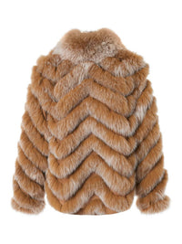 Diomi - Women's Silk Reversible Genuine Fur Jacket