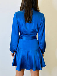Lucy Paris - Adonia Metallic Wrap Mini Dress