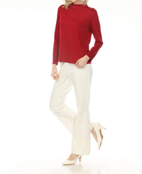 Joseph Ribkoff - Pintuck Mock Neck Top