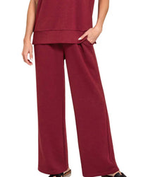 Zenana - Scuba Wide Leg Pants With Pockets