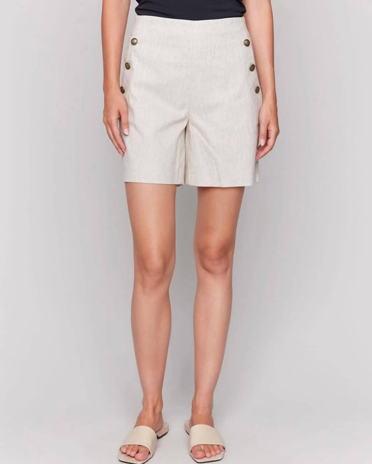Charlie B - The Sybil Linen Blend Short