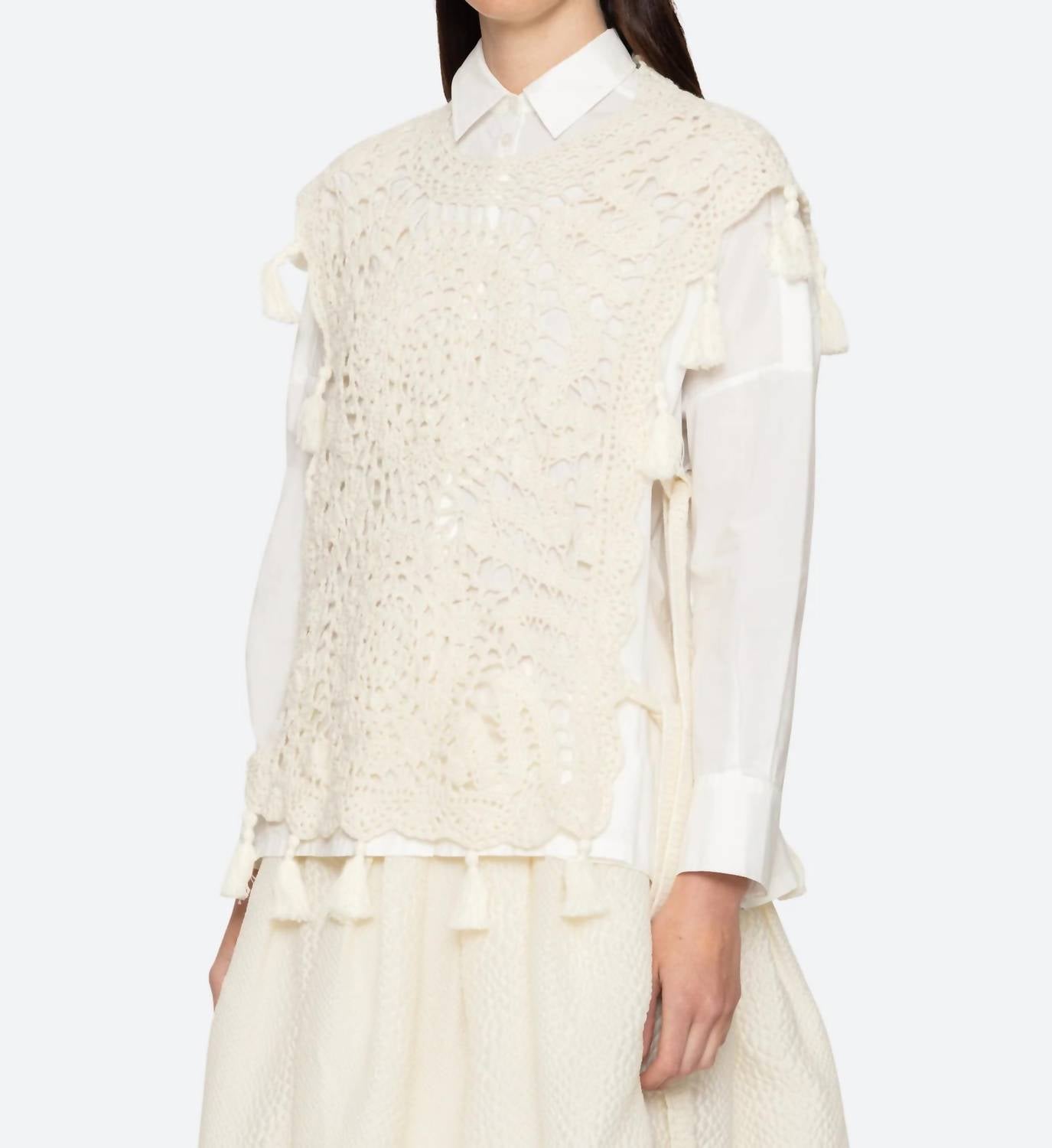 Sea - Nara Crochet Combo Shirt