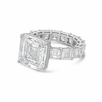Diana M Jewels - Women's Asscher Lab-Grown Diamond Engagement Ring (10.00 Ct) - Bold