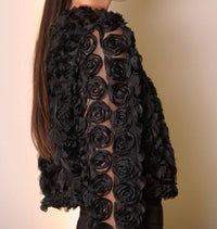 Joseph Ribkoff - Rosette Long Sleeve Bolero Jacket