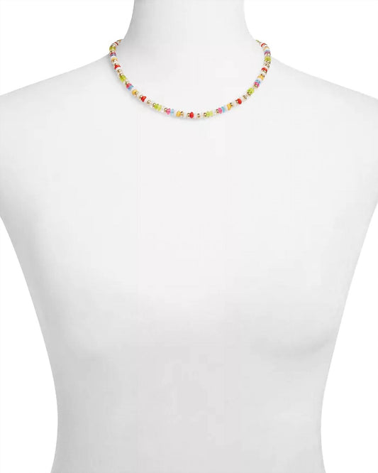 Aqua - Women's Beaded Collar Necklace