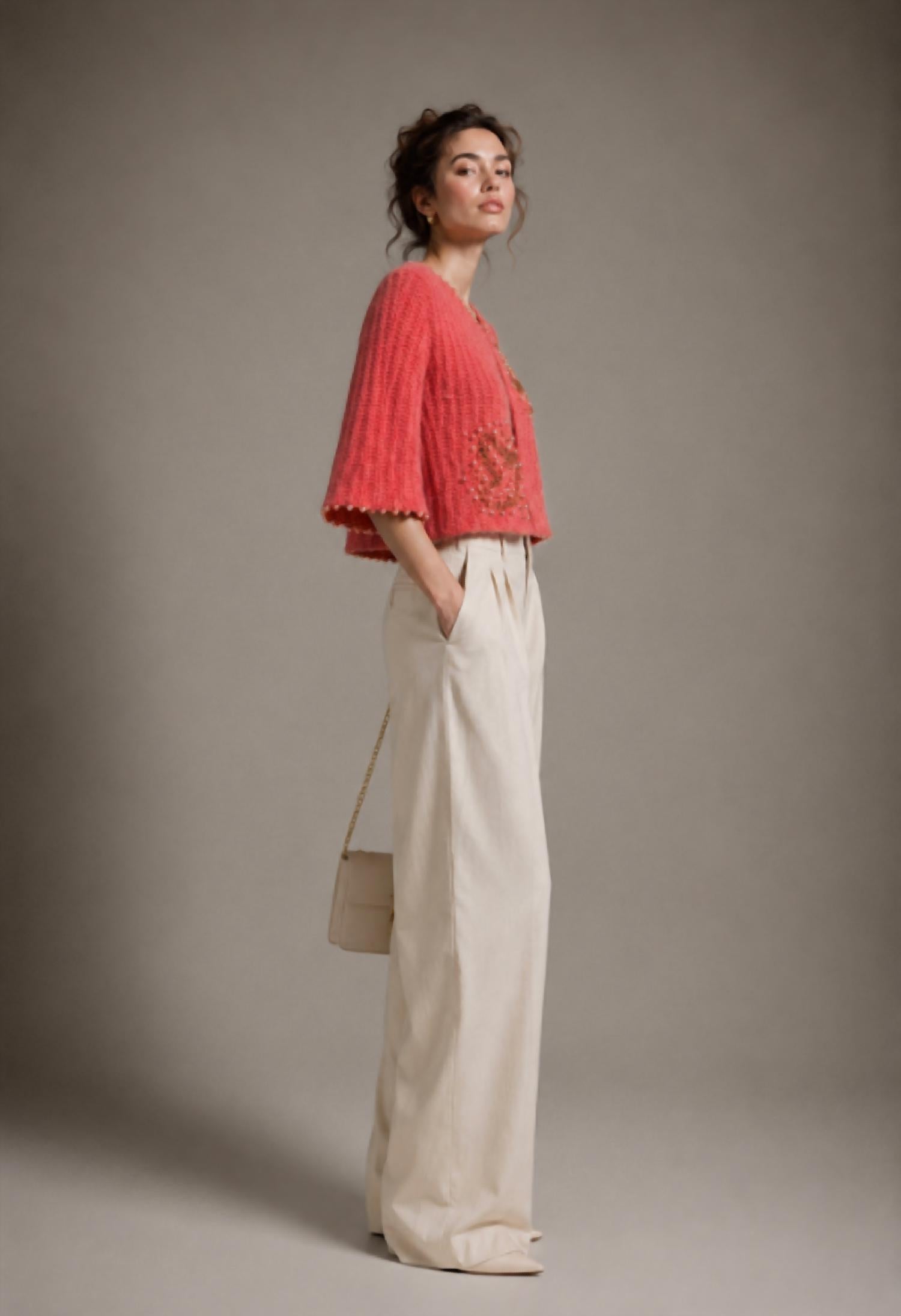 Coup-De-Pied - Embroidered Knit Cardigan