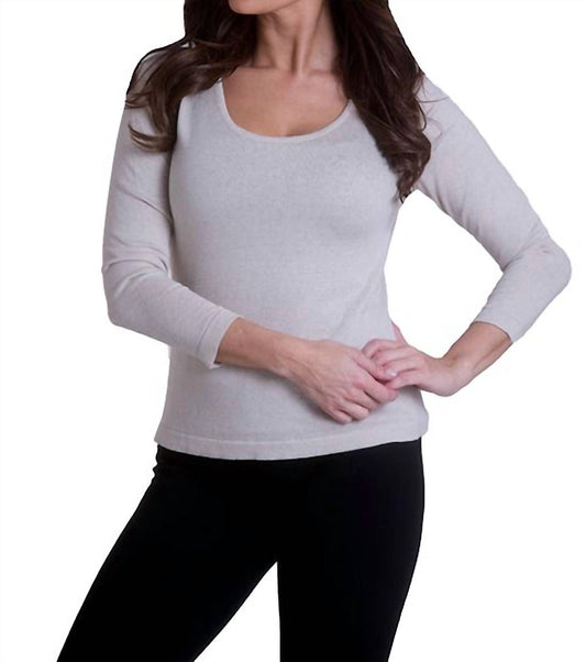 Long Sleeve Scoop Neck Top