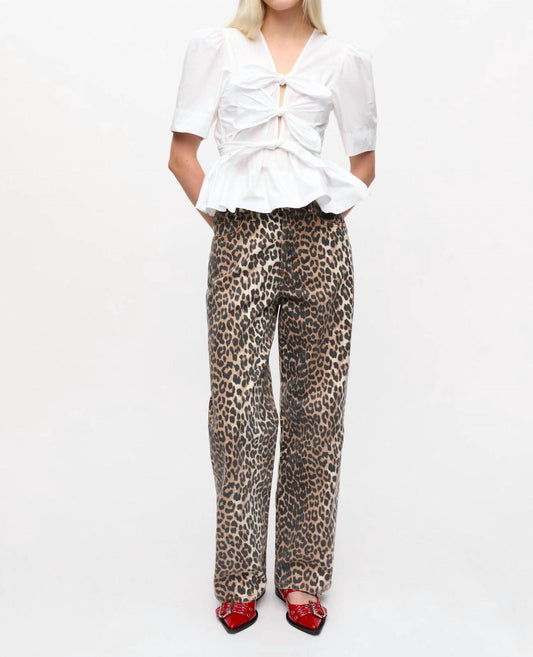 Ganni - Cotton Tie Strap Blouse