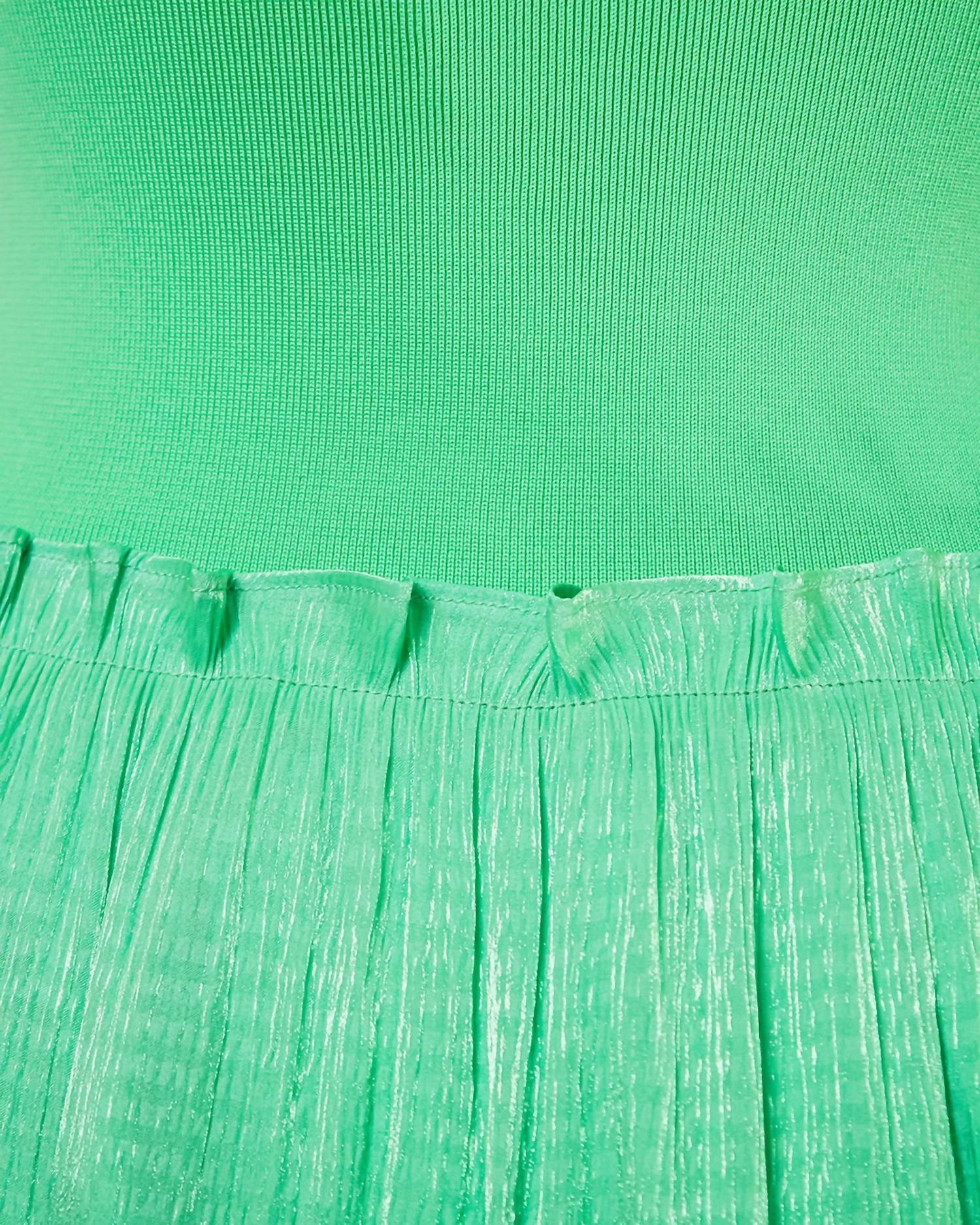current air Women's Satin Weave Maxi Skirt in green - women's skirt - detail view