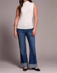Tribal - Sleeveless Mockneck Top