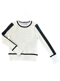 Central Park West - Women's Cillian Sweater With Leather Accent