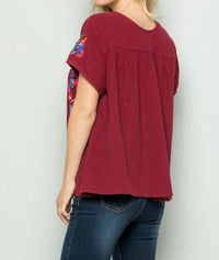 See And Be Seen - On The Border Embroidered Top