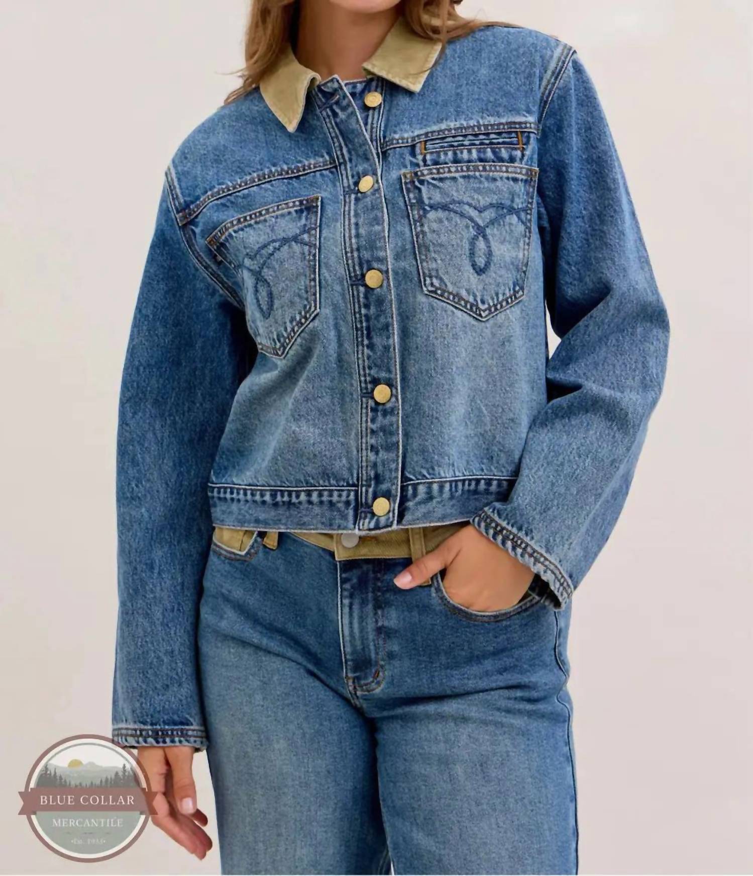Judy Blue - Barn Corduroy Denim Jacket